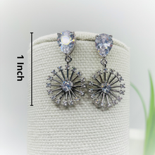 Stone Fan Stud Earrings