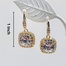 Stone Dangle Stud Earrings