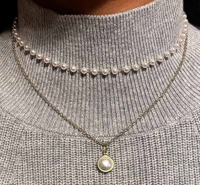 Pearl Double Layer necklace