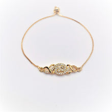 Gold Begonia zirconia chain bracelet - koohoo.us