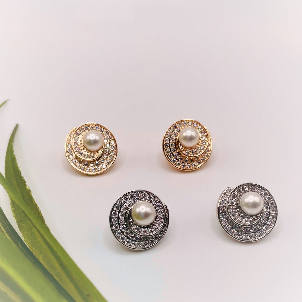 Perl Stud Earring Clip On - koohoo.us