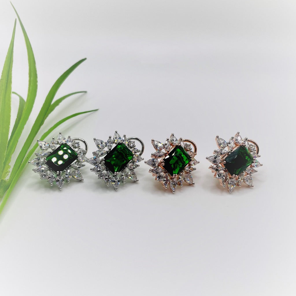 Stone Zirconia Stud Earring - koohoo.us