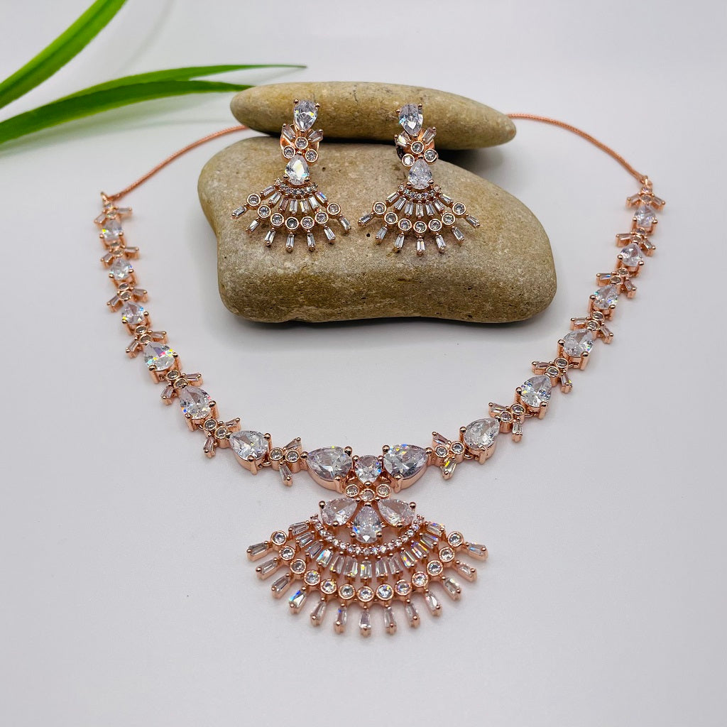 Geranium necklace set