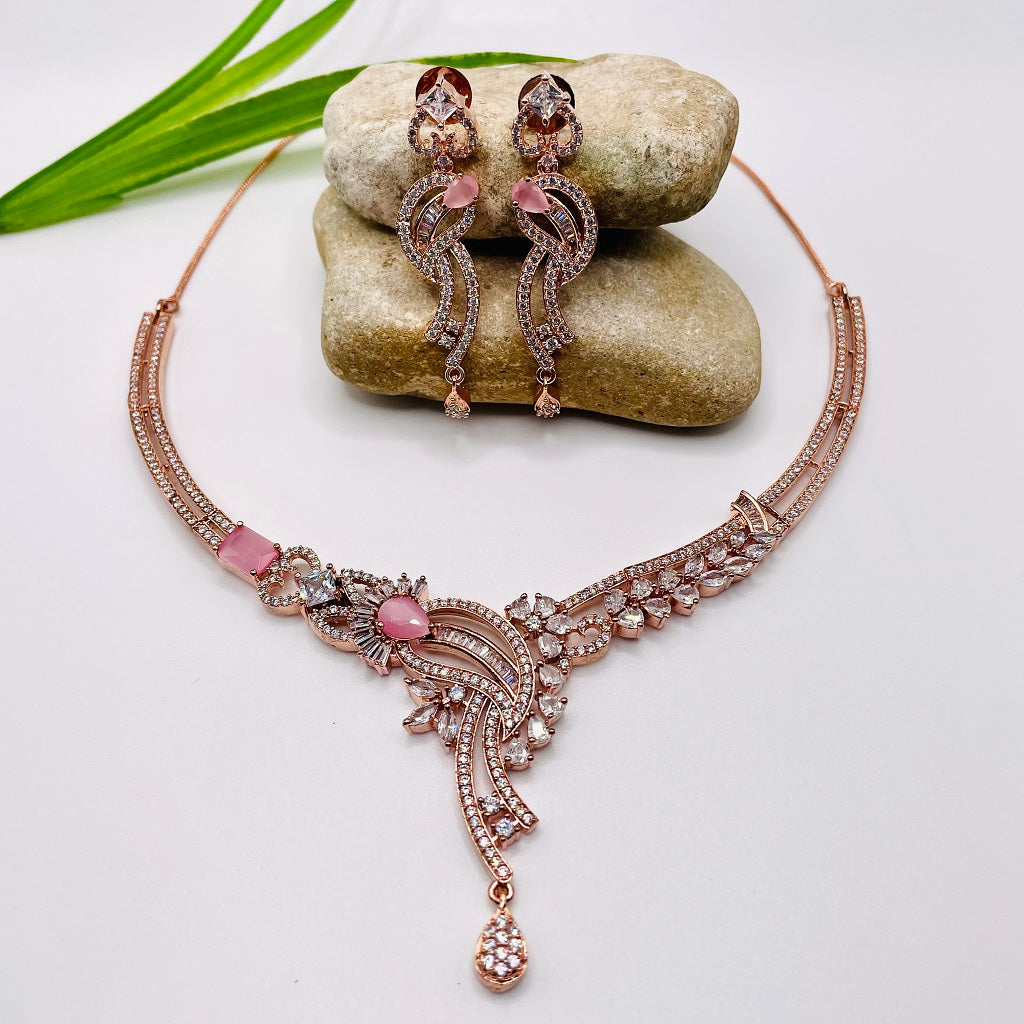 Hydrangea necklace set