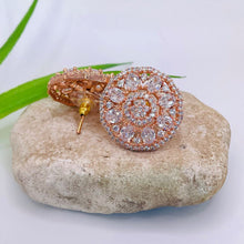 Cherry Blossom Stud Cubic Zirconia American Diamond Earrings