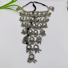 Oxidized Long Mirror Necklace