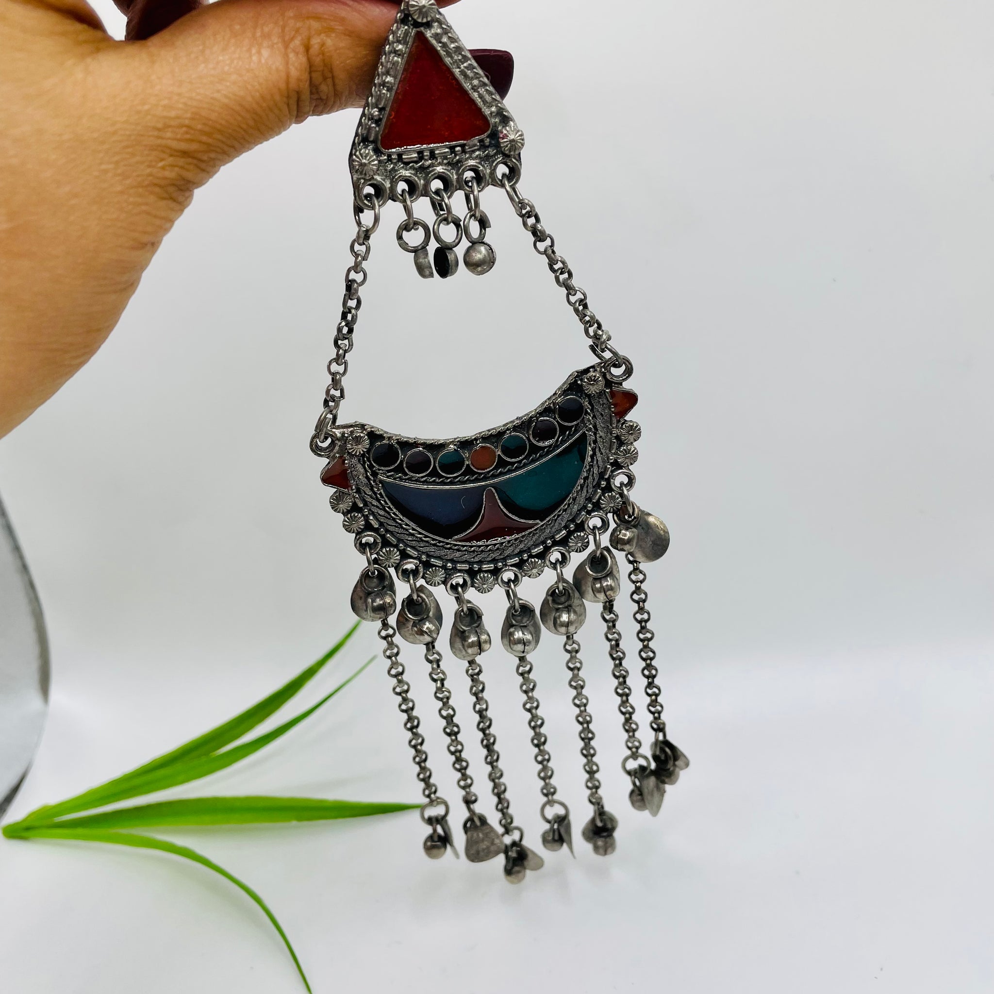 Oxidized Afghani Drop Earrings