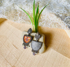 Silver Replica hand painted Earrings