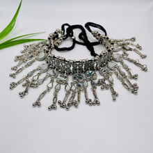 Oxidized Dangle Mirror Necklace