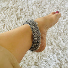 Silver Oxidized Anklet