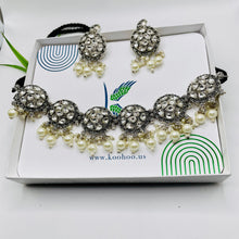 White Perl Round Choker necklace set