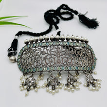 Silver Replica Green Blue Necklace