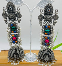 Oxidized Kundan Earring