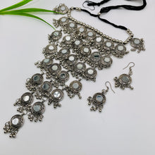 Oxidized Long Mirror Necklace