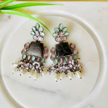 Silver Replica Stone Earrings