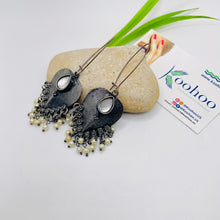 Oxidized Kundan Necklace Set