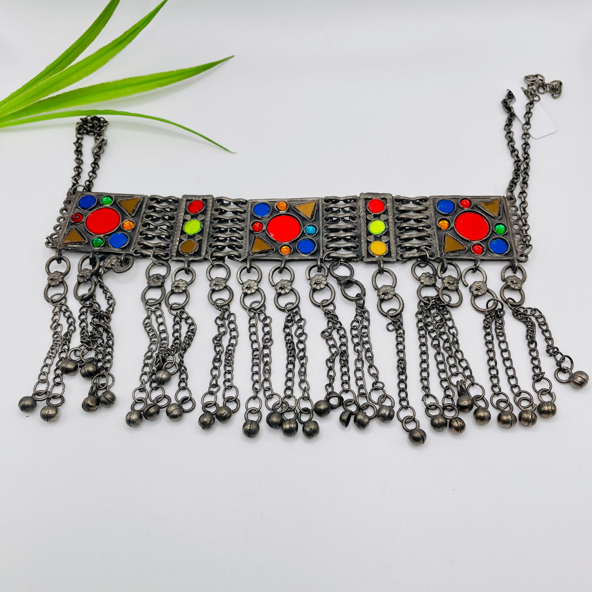 Afghani Choker Drop Necklace Set