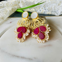 Druzy Stone MOP Earrings