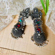 Oxidized Kundan Earring