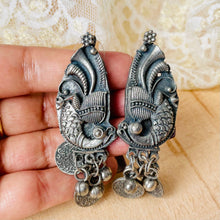 Oxidized Drop Coin Necklace Set