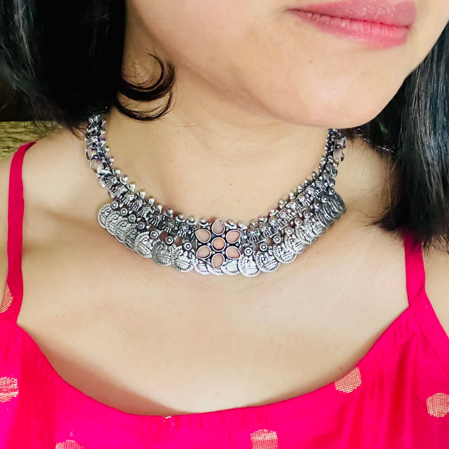 Kundan Coin Choker