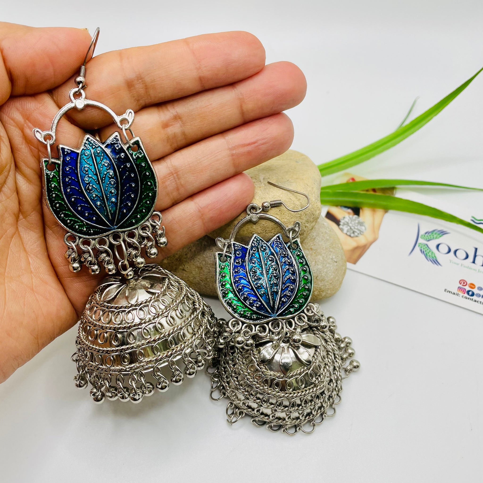 Oxidized Afghani Jhumka