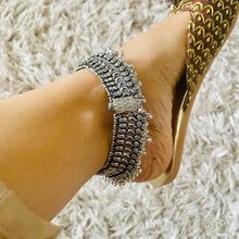 Silver Oxidized Anklet