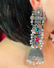 Oxidized Kundan Earring