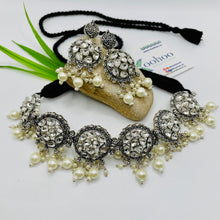 White Perl Round Choker necklace set