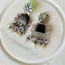 Silver Replica Stone Earrings