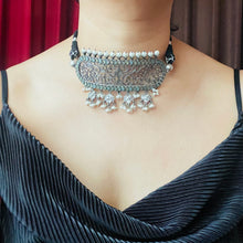 Silver Replica Purple Blue Necklace