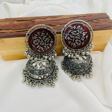 Oxidized Afghani Ghoongroo Jhumka
