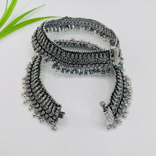 Silver Oxidized Anklet
