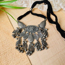 Oxidized Coin Necklace Set