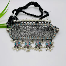 Silver Replica Purple Blue Necklace