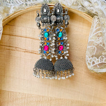 Oxidized Kundan Earring