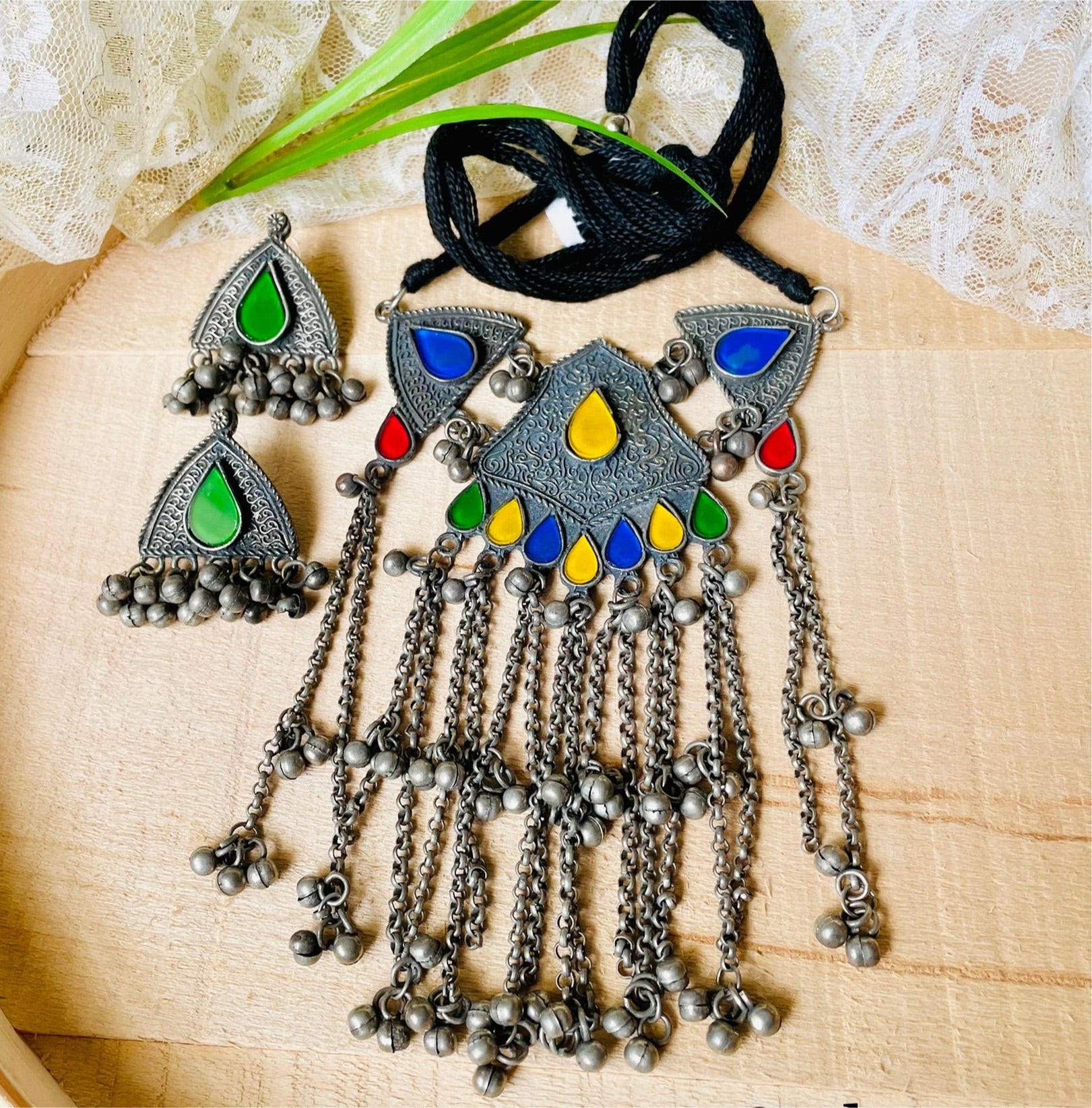 Afghani Drop Necklace Set