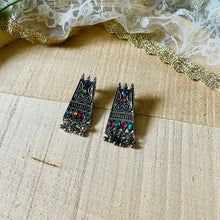 Multicolored Indian Afghani Oxidized matching earrings